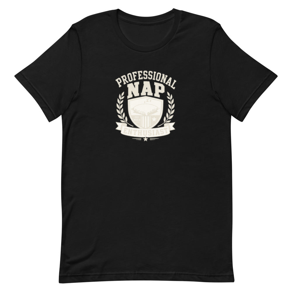 Professional Nap Enthusiast black flat front