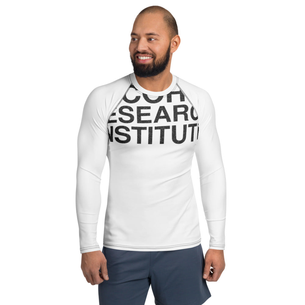 alcohol-research-institute-funny-vintage-rash-guard White front full mockup