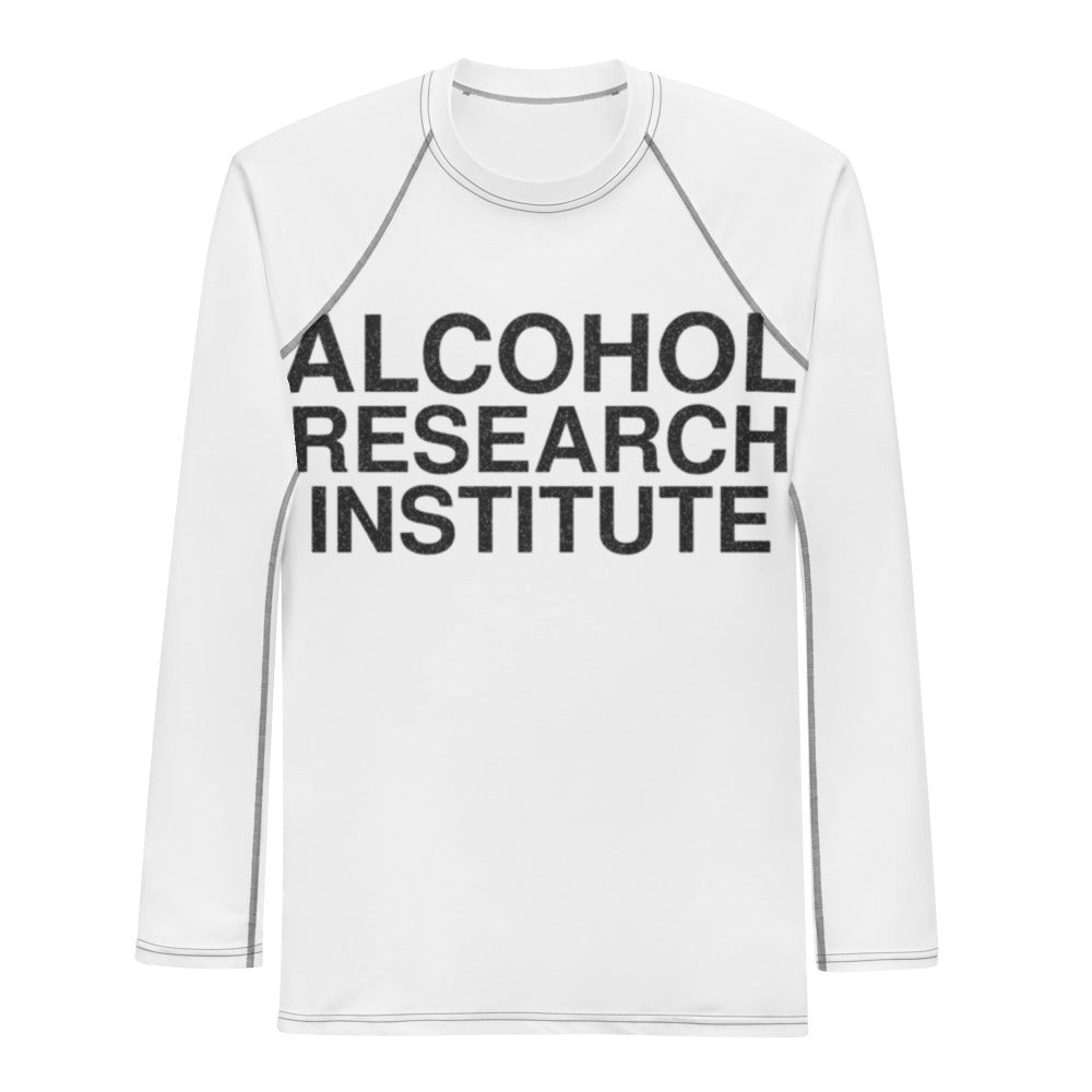alcohol-research-institute-funny-vintage-rash-guard flat front mockup