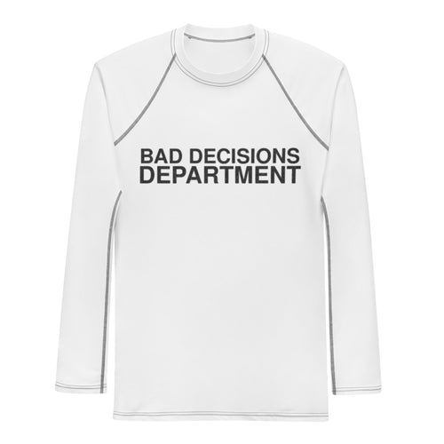 bad-decisions-department-funny-vintage-rash-guard flat front mockup v2