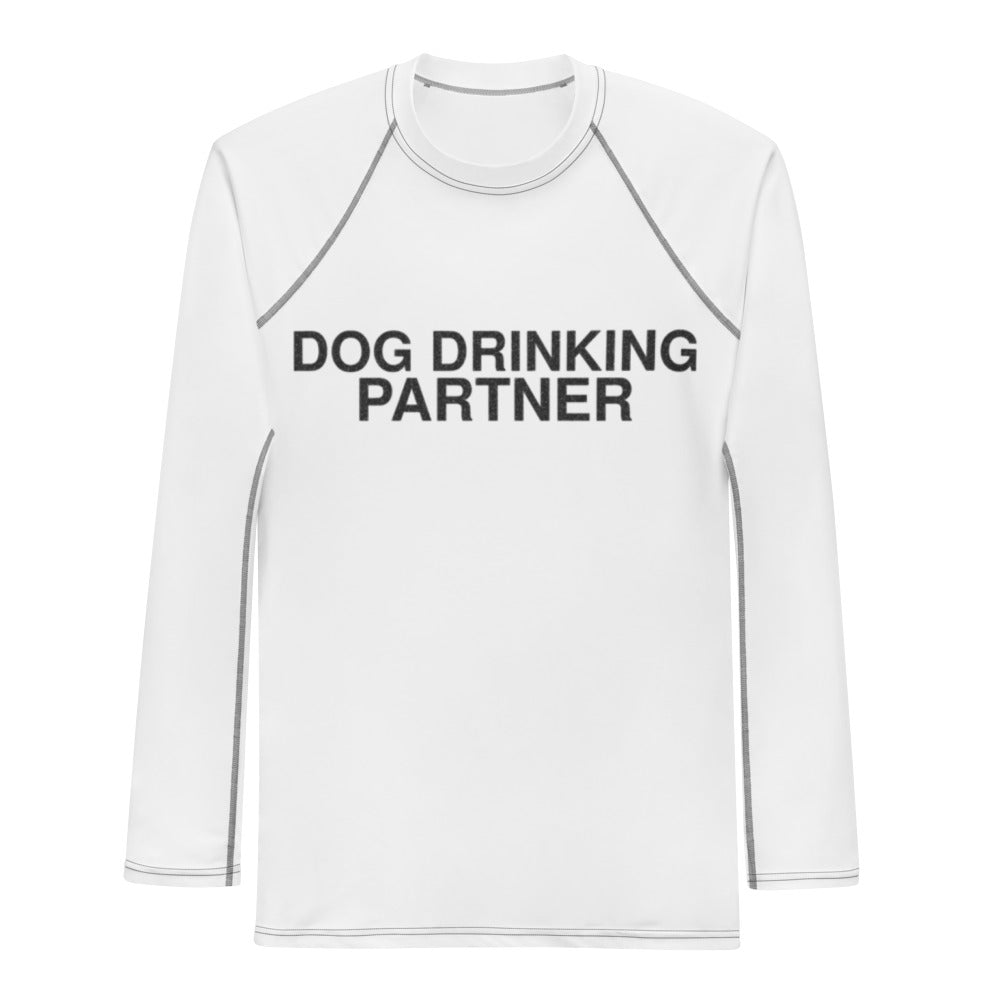 dog-drinking-partner-funny-vintage-rash-guard flat front mockup v2