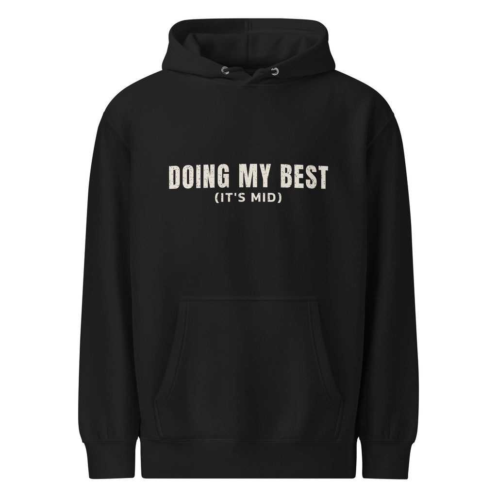Mid hoodie black flat cream