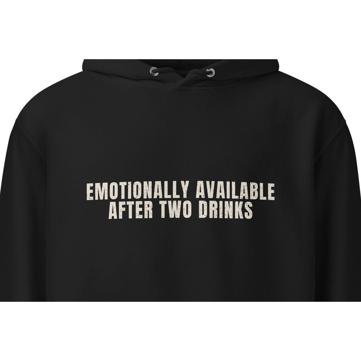 Emotionally Available After Two Drinks | Funny Vintage Hoodie