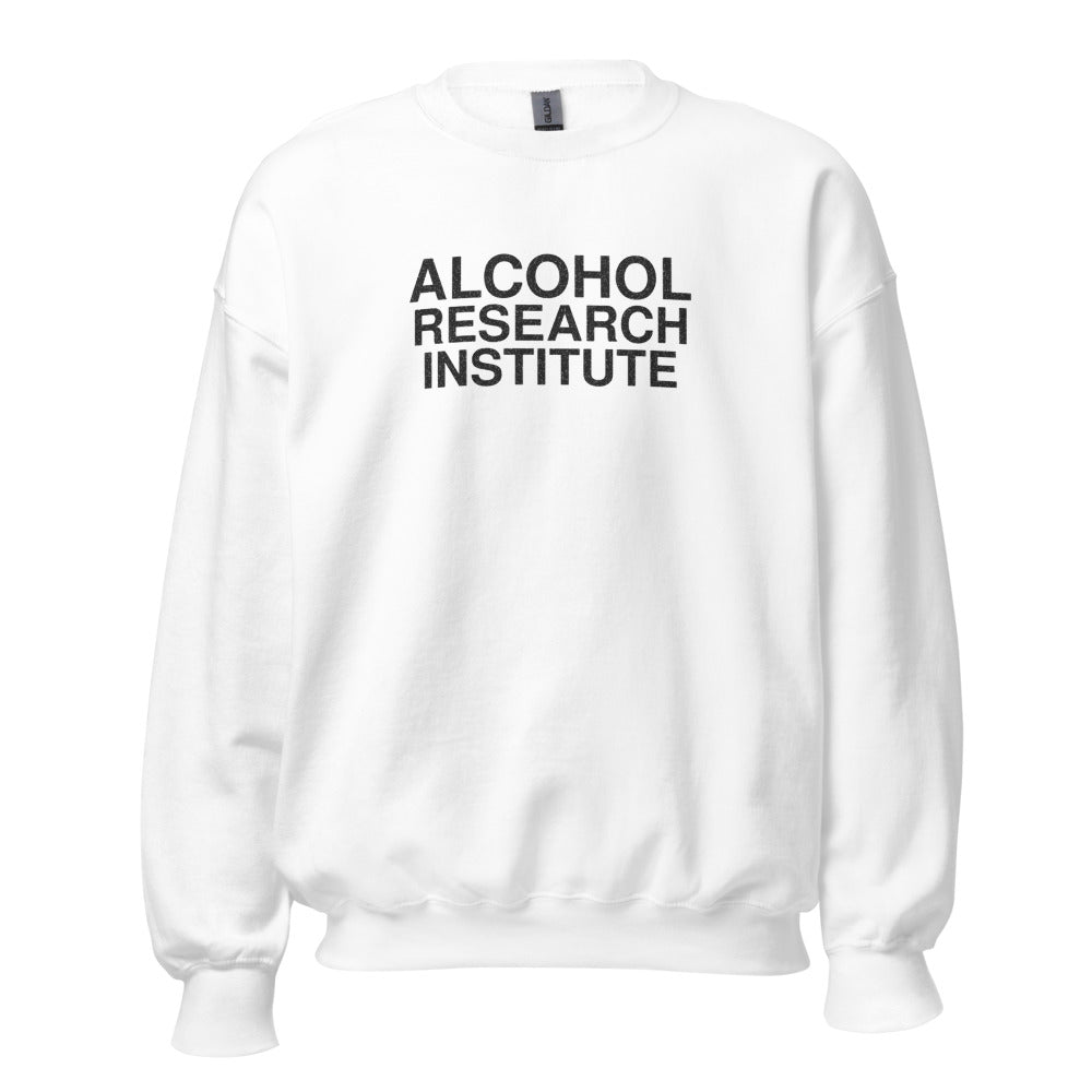 alcohol-research-institute-funny-vintage-crewneck-sweatshirt White front full mockup