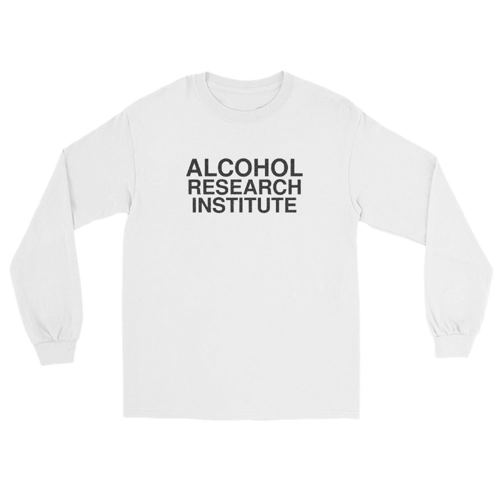 alcohol-research-institute-funny-vintage-long-sleeve-tee White front full mockup